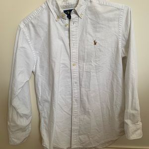 White Ralph Lauren button up shirt